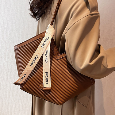 European And American Big Bag 2024 Spring And Autumn New Women's Bag Casual Versatile Canvas Bag Work, Class Commuting Single Shoulder Bag Tote Bag_voghion.com