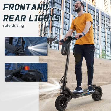 Vankel Electric Scooter For Adult 500w 48V15Ah 10" Escooter Urban Commuting 55-60km Range, Dual Brake, Support APP Foldable Scooter ABE 20km/h_voghion.com