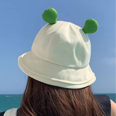 Hot Sale Personalized Cute Wind Green Frog Women's Spring/Summer Sunshade Fisherman Children's Sunscreen Parent Child Hat_viptrois.com