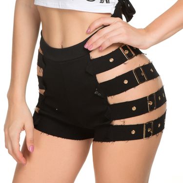 Women's Clothing black shorts hot pants ultra short nightclub _voghion.com