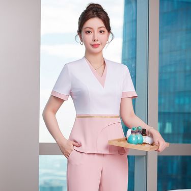Beautician's Workwear, SPA Health Suit, Female Ear Picking, Therapy, Massage, Foot Bath Technician's Professional Suit_voghion.com