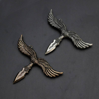 Zinc Alloy Fingerless Brass Knuckles With Wings 7*10.4*1.2 Cm Suitable For Self-Defense And Professional Fighting_voghion.com