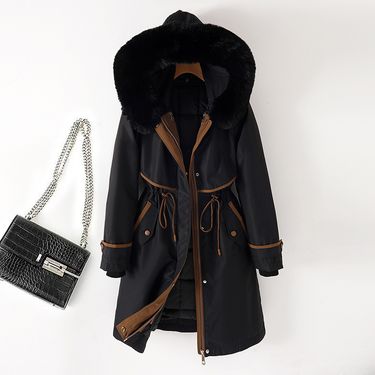 Mid-Length Two-Way Parka For Women 2023 Winter Jacket With Detachable Inner Lining And Hooded Down Cotton Coat_voghion.com