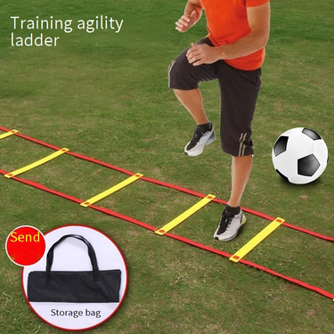 Kids Adjustable Agility Training Ladder - Football Speed Ladder With Cones For Footwork & Coordination Drills_voghion.com