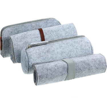 Minimalist Felt Pencil Case - Large Capacity Stationery Organizer For Students (Lightweight, Durable, Multi-Pocket Design)_voghion.com