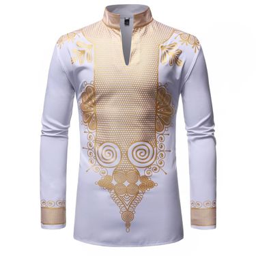 Wholesale High Quality Habit Homme Africain Dashiki Top African Shirt Men776_voghion.com