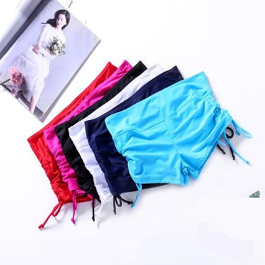 Women's Swim Shorts Anti-Peek Quick-Dry Yoga Sports Beach Shorts With Drawstring_voghion.com