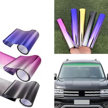 Car Heat Insulation Sunshade VLT Color Changing Colorful Front Windshield Tint Film For Trucks_voghion.com