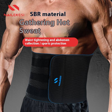 Men's Waist Trainer Belt - Slimming & Support For Gym, Running & Daily Wear - Breathable SBR Material - Black/Orange, Black/Blue, Black/Green_voghion.com
