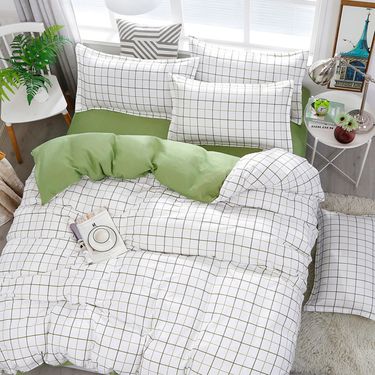 Sleek Nordic 4-piece Bedding Ensemble - Trendy Quilt Cover and Double Bed Sheet_voghion.com