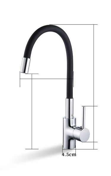 Multi-coloured Universal Flexible Hose With Silicone Rubber Extension Two-Position Spray Function Hot And Cold Water Kitchen Sink Tap_voghion.com