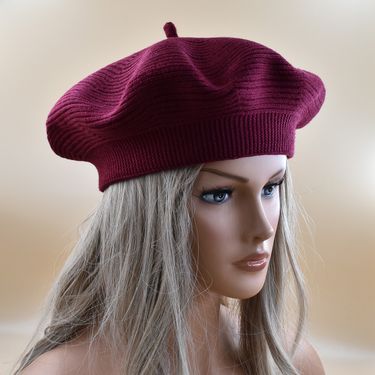 Unisex Fleece knit stretch beret warm beanie for women_voghion.com