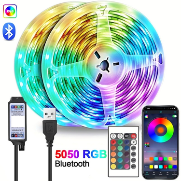 LED light strip 5050RGB light strip 5V low voltage LED light strip LED strip self-adhesive USB TV background atmosphere light strip_voghion.com