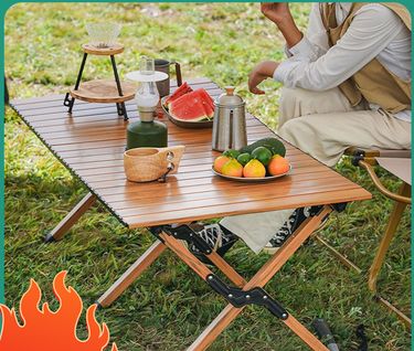 Aluminum Alloy Kermit Camping Folding Outdoor Picnic And Chair Egg Roll Table_voghion.com
