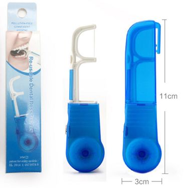 Replaceable Dental Floss Holder With 30M Dental Floss Ultra-fine Protect Tooth Cleaning Oral Care Tool Home Travel Toothpicks_voghion.com