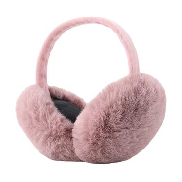 Unisex Foldable plush earmuffs for women cute autumn and winter warm ears warm winter solid color winter ear bag_voghion.com
