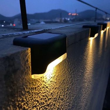 Solar 1LED step light railing light fence light stair light garden decoration light outdoor rainproof wall light_voghion.com