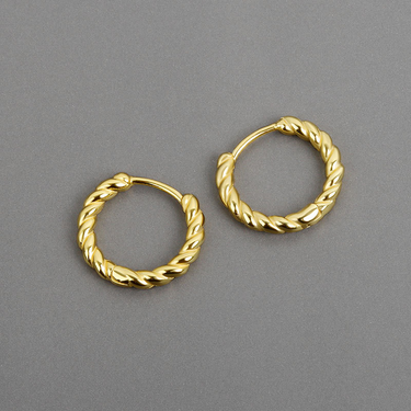 Sterling VENUS Sier Twisted Hoop Earrings For Women Geometric Simple Temperament Party Jewelry 2023 New W_voghion.com