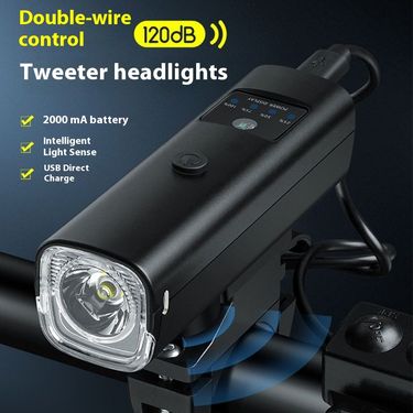 Bicycle Aluminum Alloy With Horn, Night Riding Lights, Induction Headlights, Strong Light, Battery Powered Car Lighting,_voghion.com