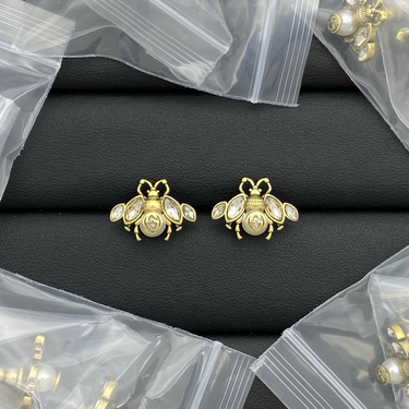 Gu-c*i Luxury Brand 12k Ladies Earrings Luxury Jewelry Simple Fashion Earrings Design Sense_voghion.com