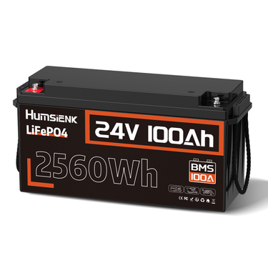 HumsiENK 24V 100Ah LiFePO4 Lithium Battery For Boat Trolling, 100A BMS Battery Pack,low Temperature Protection,solar Cells,energy Storage Power Supply_voghion.com