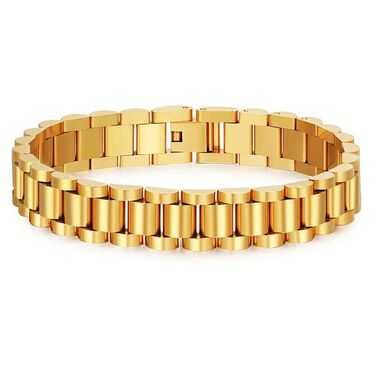 Stainless steel watchband bracelet high end men and women fashion retro versatile non fading bracelet jewelry_voghion.com