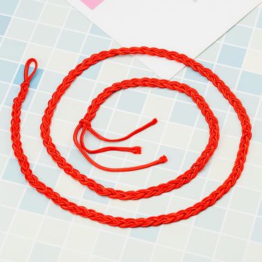 Chain Zodiac Year Close-fitting Belt Ethnic Style Hand-woven High Red Waist Rope_voghion.com