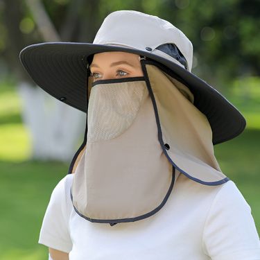 Women's 12CM Wide Brim Sun Hat - UPF 50+ Full Face & Neck Protection For Hiking & Travel (Summer Outdoor Essential)_voghion.com