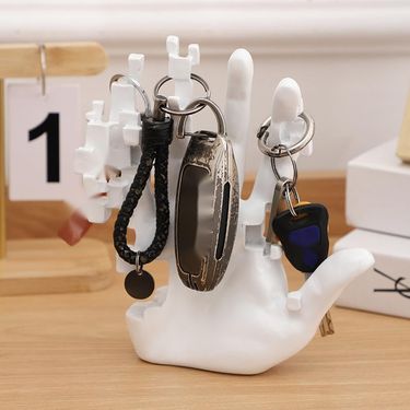 Nordic Creative White Mosaic Palm Resin Ornament For Living Room, Bedroom, Entrance, Hotel, Study, Home Decoration_voghion.com