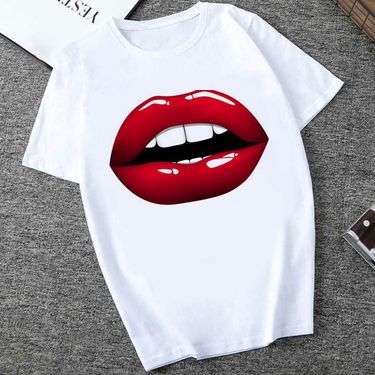 women's printed t-shirt short sleeves_mkmklike.com