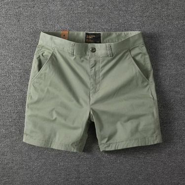 Casual Three For Men's Summer Trend Slim Fit Straight Leg Outer Shorts, Wear-resistant Workwear Four Quarter Pants_voghion.com
