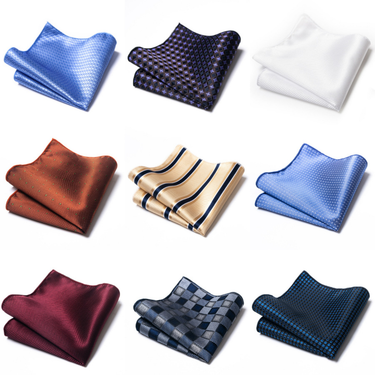 Men's suit silk square scarf 1200 stitches high weft density suit pocket square factory direct sales wholesale and retail_voghion.com