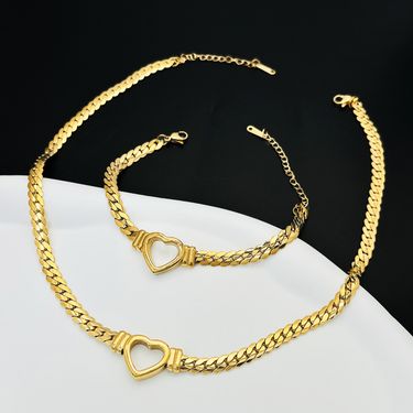 Light Personality Heart Necklace For Women Trendy Fashion Titanium Steel Non-Fading Clavicle Chain New_voghion.com