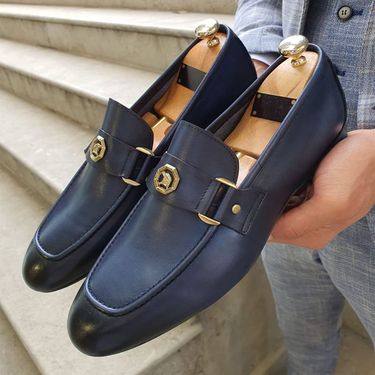 Large size business dress men's leather shoes, spring new fashion set, loafers, lazy shoes_voghion.com