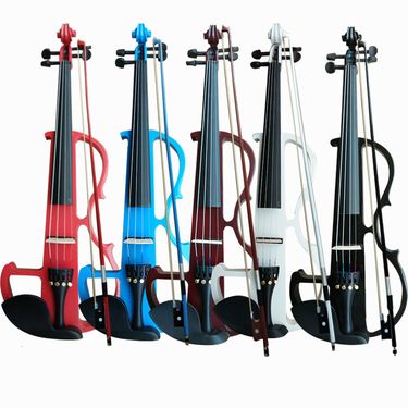 Black Electronic Beginner Performance Electric Violin Musical Instrument_voghion.com