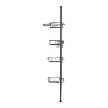 VEVOR 42" To 114" High Shower Corner Caddy Tension Pole Rust-Proof Tension Pole_voghion.com