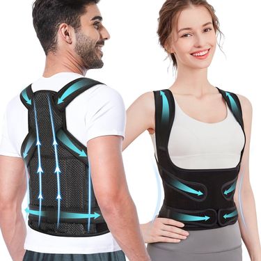 Anti Hunchback Breathable Support, Spinal Compression With Open Shoulder And Back Correction Strap_voghion.com