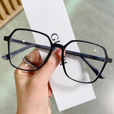 New large anti blue glasses with flat light no degree TR90, lightweight eyeglass frame and cross mirror 8280_voghion.com