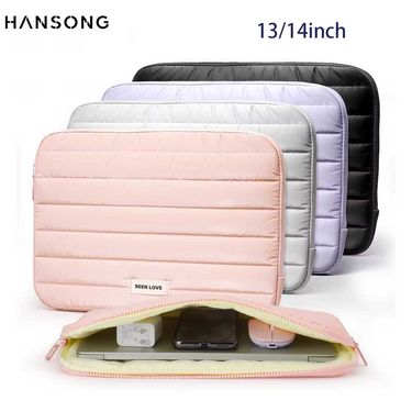 13/14 Inch Puffy Sleeve Laptop Cover For Book Air IPad Pro Tablet Pouch Bag Fashion Notebook Soft Case_voghion.com