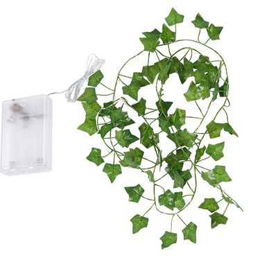 Artificial Plants LED String Light, 1PCS Green Leaf Ivy Vine Fairy Light String Maple Leaves Lamp Garland DIY Hanging Lighting_voghion.com