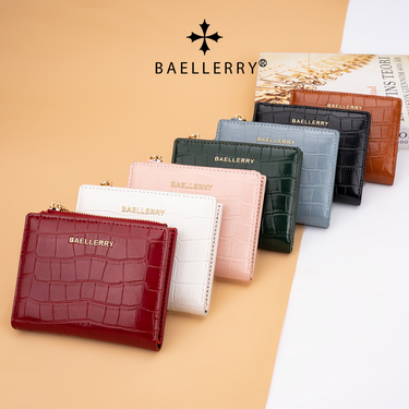 Women's Bags New Women's Short Wallet Stone Pattern Two Fold Zipper Coin Purse Fashion Card Bag Female_voghion.com