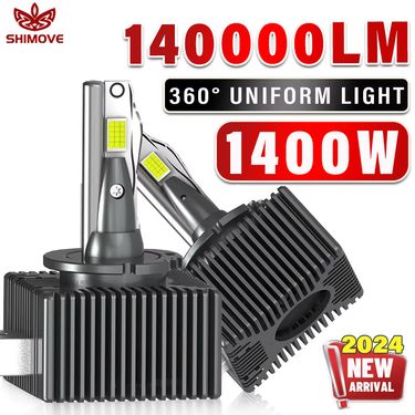 D3S LED D1S Headlight HID Bulbs Canbus CSP D4S D2S D1R D4R D2R D3R Led 140000LM Super Bright D Series Bulb 6000K White_voghion.com