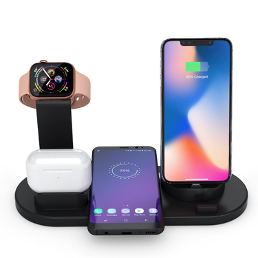 Multi functional wireless charger 5-in-1 fast charging suitable for Xiaomi, Huawei, Apple, earphone, watch stand_voghion.com