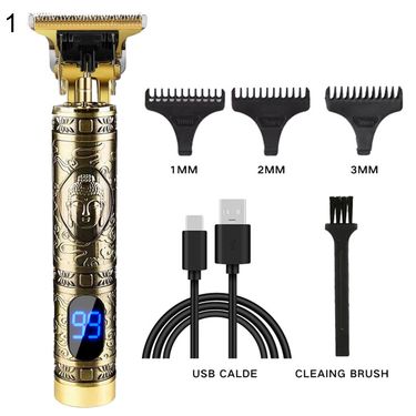 Ruixingst Electric Hair Clipper Rechargeable USB Charging Low Noise Dragon Pattern Digital Electric Clipper For Men_voghion.com