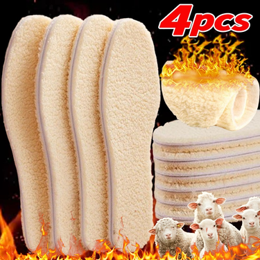 Natural Lamb Fleece Insoles Women Winter Keep Warm Insole Men Soft Wool Thicken Shoepad Cashmere Shoes Insert Thermal_voghion.com