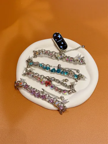 Watch Band for Xiaomi Band 8 7 8Pro 7Pro 6 5 4 3 Gemstones Temperament Bracelet Watch Strap_voghion.com