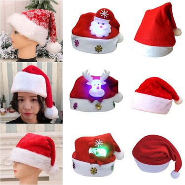 Festive Christmas Hats For Adults & Kids – Santa Hat, Reindeer, Snowman & Glowing Designs In Velvet, Knit & Faux Fur_voghion.com