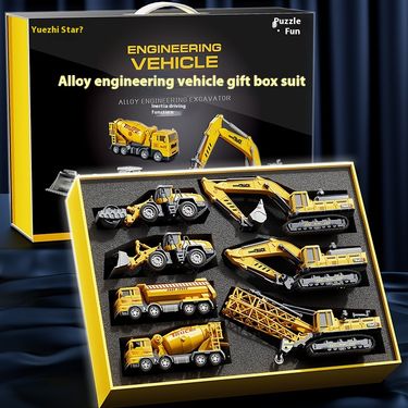 Beijes Excavator Alloy Engineering Vehicle Set Model Men and Children Toy Car Bulldozer Gift for Birthday_voghion.com