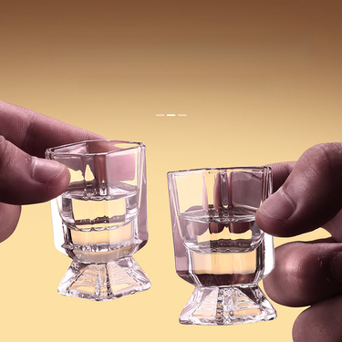 White Pyramid Thickened Divider Set Household Large Capacity One-Cup Special Small Wine Cup_voghion.com