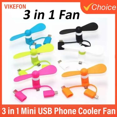 3 In 1 Mini USB Phone Cooler Universal Cooling Accessories For IPhone 16 Samsung S24 Xiaomi Micro/Type-C/IOS Smartphone_voghion.com